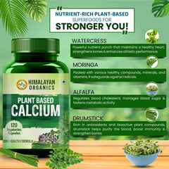 Himalayan Organics Plant Based Calcium Vegetarian 120 Capsules