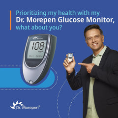 Dr. Morepen BG03 Gluco One Glucometer Combo 50 Strips (Multicolor)