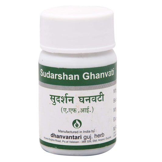 Dhanvantari Ayurvedic Sudarshan Ghanvati Nützlich bei Fieber und Malaria Tablette