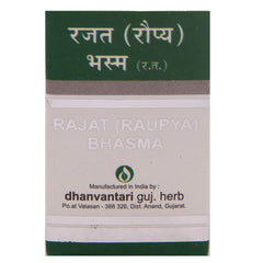 Dhanvantari Ayurvedic Rajat (Raupya) Bhasma Nützlich zur Verbesserung der Hauthelligkeit und Balyavardhak-Pulver