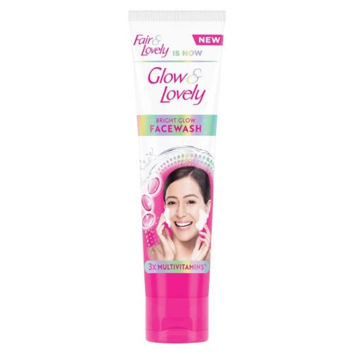 Fair &amp; Lovely ist jetzt Glow &amp; Lovely Bright Glow Gesichtswaschmittel 3x Multivitamin