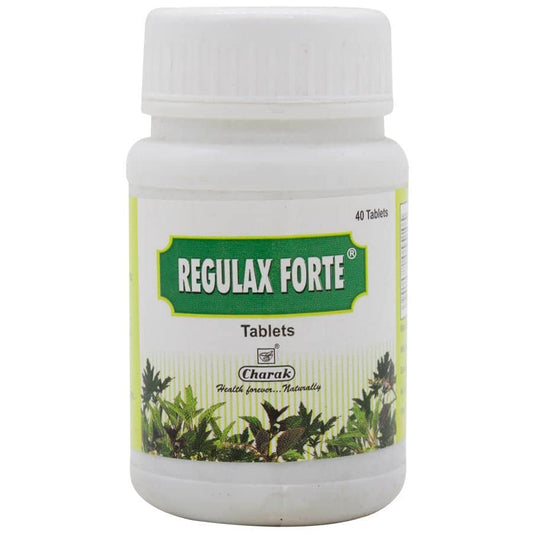 Charak Pharma Regulax Forte For Constipation Herbal Laxative For Bowel Movement and Gastric 40 Tablets