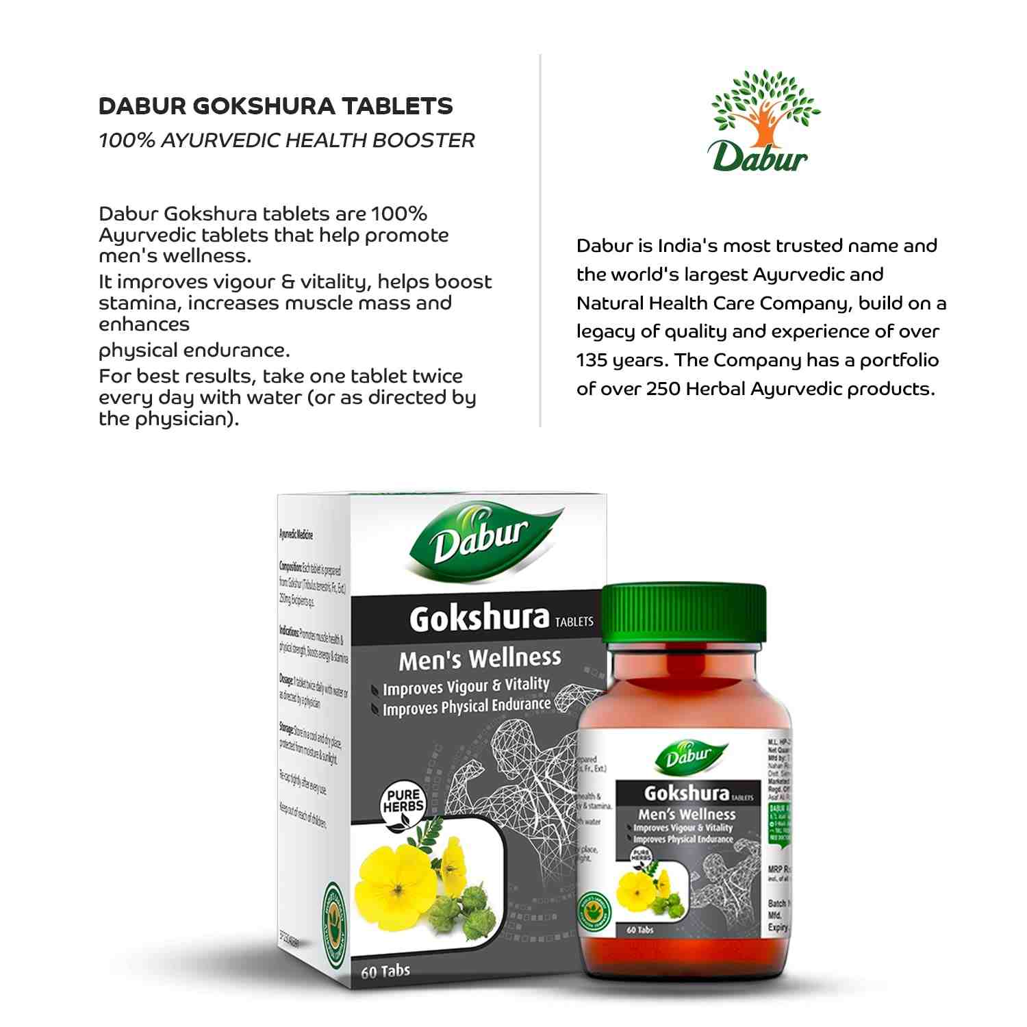 Dabur Ayurvedic Gokshura 60 Tablets