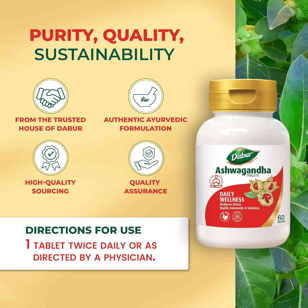 Dabur Ayurvedic Ashwagandha 60 Tablets