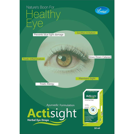 2 X Leeford Actisight Herbal Eye Drops 10ml