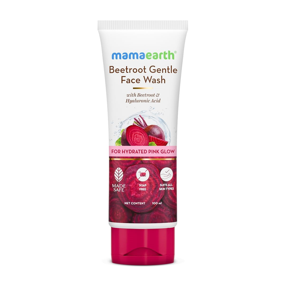 Mamaearth Beetroot Gentle Face Wash With Beetroot & Hyaluronic Acid 100 ml