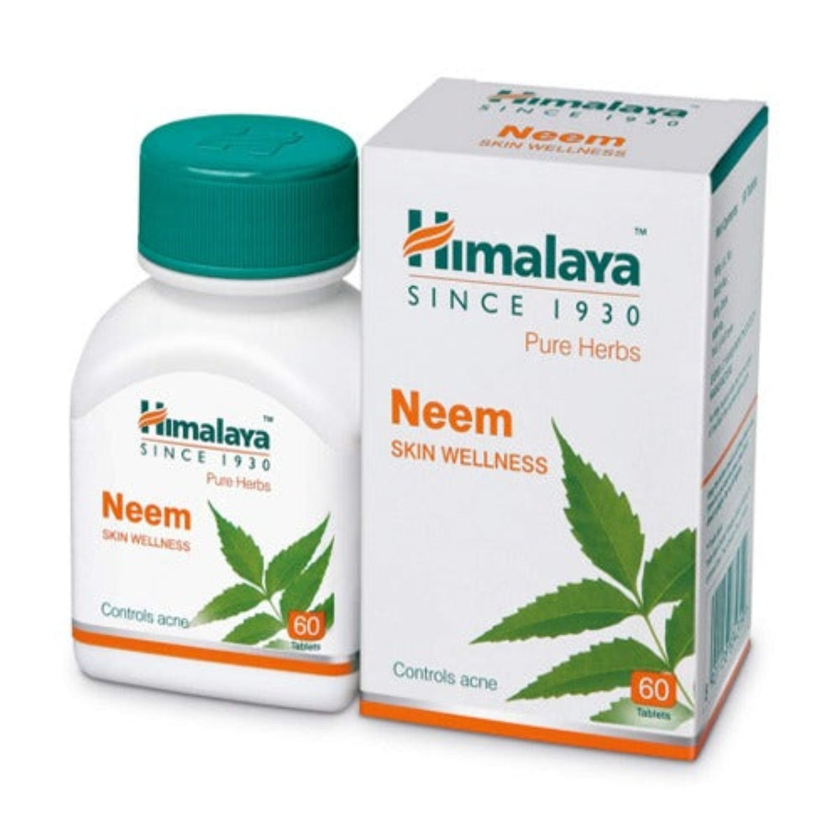 Himalaya Pure Herbs Skin Wellness Kräuter-Ayurveda-Neem kontrolliert Akne, 60 Tabletten