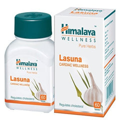 Himalaya Pure Herbs Cardiac Wellness Травяной аюрведический препарат Ласуна, регулирующий уровень холестерина, 60 таблеток