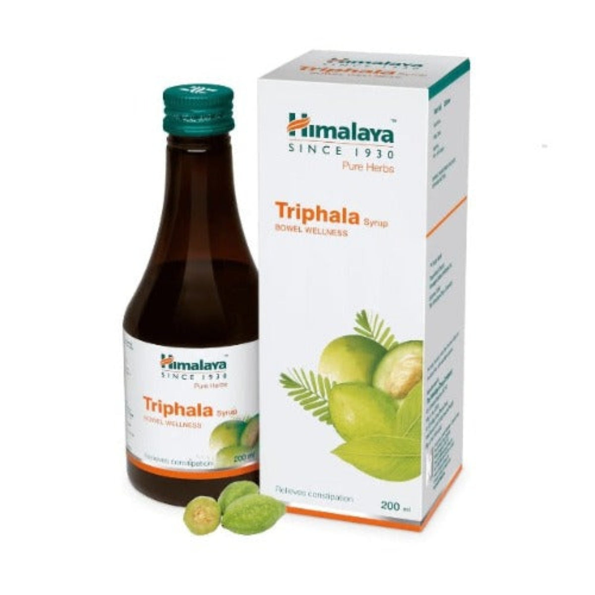 Himalaya Pure Herbs Bowel Wellness Kräuter-Ayurvedischer Triphala-Sirup lindert Verstopfung, 200 ml
