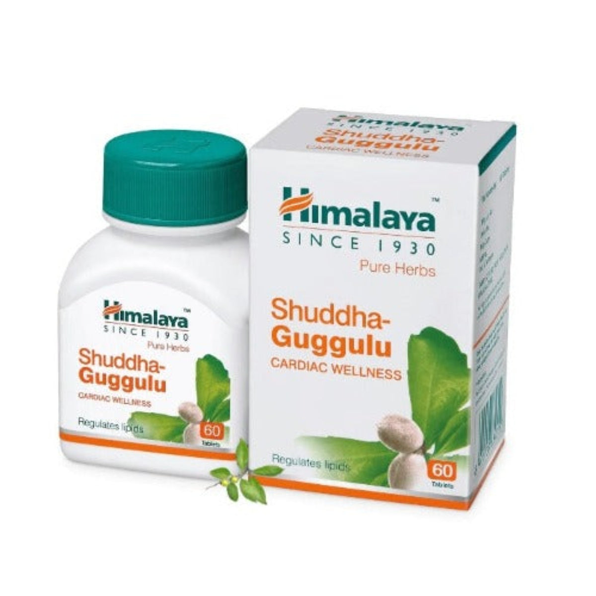 Himalaya Pure Herbs Cardiac Wellness Herbal Ayurvedic Shuddha-Guggulu Reguliert Lipide 60 Tabletten