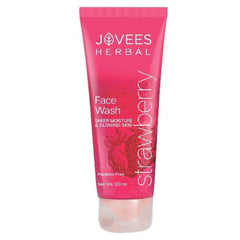 Jovees Herbal Strawberry,Tea Tree,Lemon,Neem,De-Tan & Grape Face Wash with Strawberry Extracts For Normal to Dry Skin For Women/Men For Hydrating & Glowing Skin