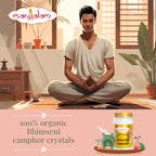 Mangalam 100 % reine Bhimseni Kampfer Blockstücke Flasche Glas