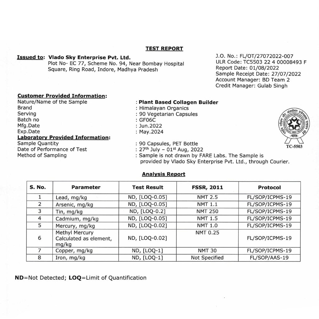 Himalayan Organics Pflanzlicher Kollagen-Builder mit 8 B-Vitaminen, vegetarisch, 90 Kapseln