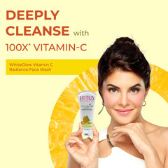 Lotus Herbals White Glow 3 In 1 Deep Cleansing,Advance Pink Glow & Vitamin C Face Wash