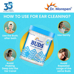 Dr Morepen Buds 100% Pure Cotton & Eco Friendly Earbuds 100 Cotton Buds