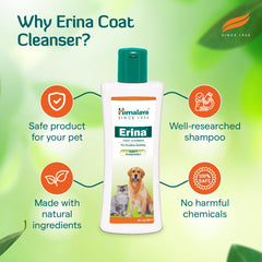 Himalaya Erina Pet Coat Cleanser For Routine Bathing Minty Fragrance Liquid