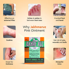 Bhawsar Jakhme Ruz Pink Ointment Malam Useful In Burns,Itchis,Scabibes & Piles