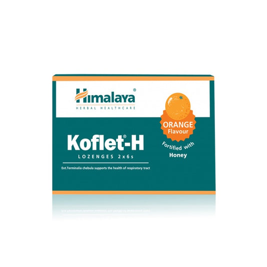 Himalaya Herbal Ayurvedic Koflet-H Lutschtabletten Geschmack Orange &amp; Ingwer 10 x 6 Stück