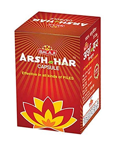 Balaji Ayurvedic Sansthan Ayurvedic Arsh Har für Hämorrhoiden und Risse, lindert Schmerzen und Juckreiz, kontrolliert Blutungskapseln