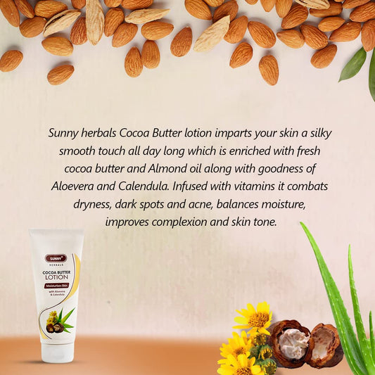 Bakson;s Sunny Herbals Cocoa Butter With Aloevera & Calendula Moisturises Skin Care Lotion 100ml