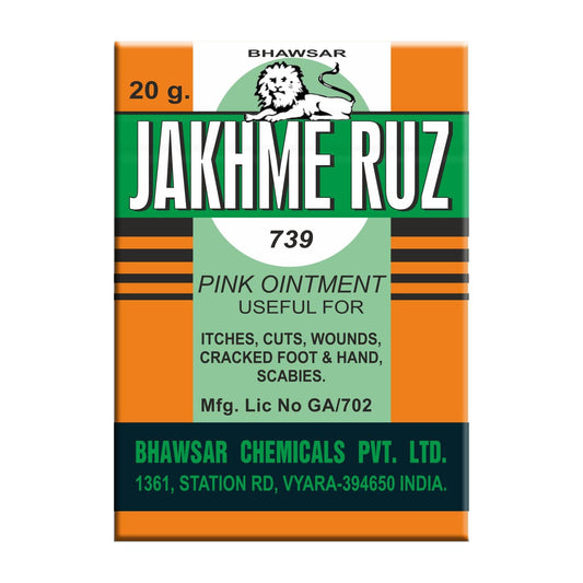 Bhawsar Jakhme Ruz Rosa Salbe Malam, nützlich bei Verbrennungen, Juckreiz, Krätze und Hämorrhoiden