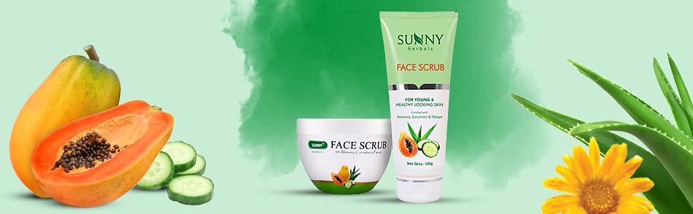 Bakson's Sunny Herbals Face mit Aloe Vera &amp; Papaya Mini-Gesichtspeeling für die Gesichtspflege
