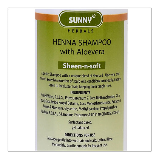 Baksons Sunny Herbals Henna mit Aloe Vera Sheen-n-Soft Haarshampoo