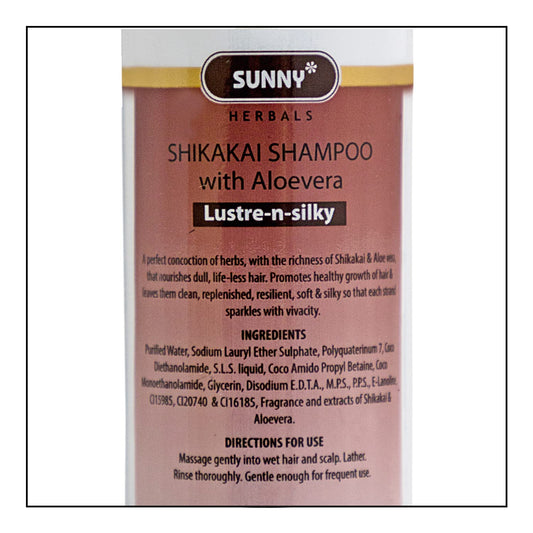 Bakson's Sunny Herbals Shikakai mit Aloe Vera Lustre-n-Silky Haarshampoo