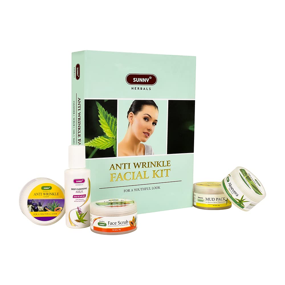 Bakson's Sunny Herbals Anti Wrinkle Facial For a Youthful Look Kit 5 X 50 (GM/ML)