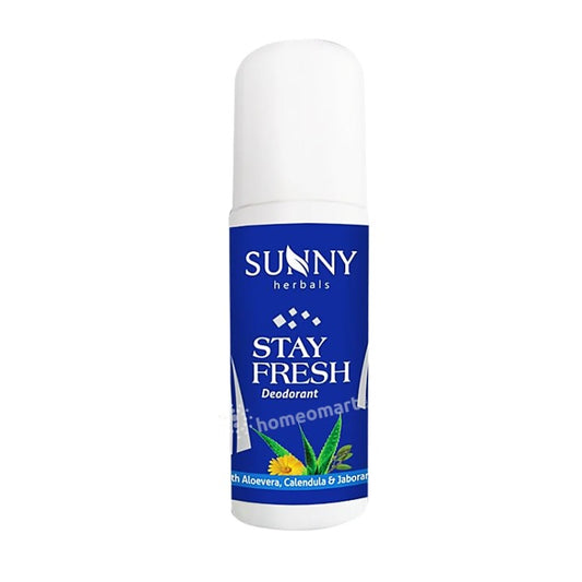 Bakson's Sunny Herbals Stay Fresh Deodorant mit Aloe Vera, Calendula und Jaborandi, Antitranspirant, Unisex-Deodorant, 60 ml