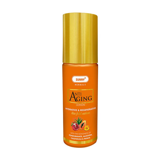 Bakson's Sunny Herbals Anti-Aging mit Granatapfel, Aloe Vera, Calendula und Papaya, feuchtigkeitsspendende und regenerierende Hautpflegelotion, 80 ml