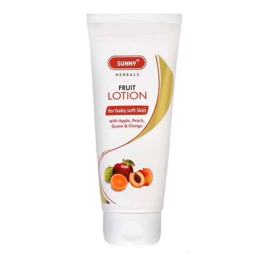 Bakson's Sunny Herbals Fruit mit Apfel, Pfirsich, Guave und Orange für babyweiche Hautpflegelotion, 100 ml