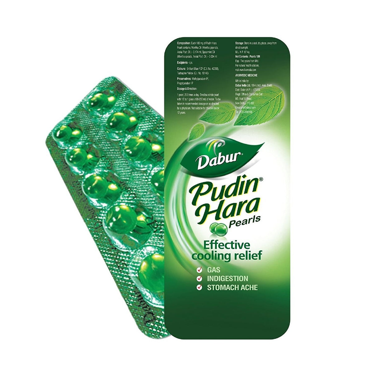 Dabur Ayurvedic Pudin Hara Digestive Pearls Capsules