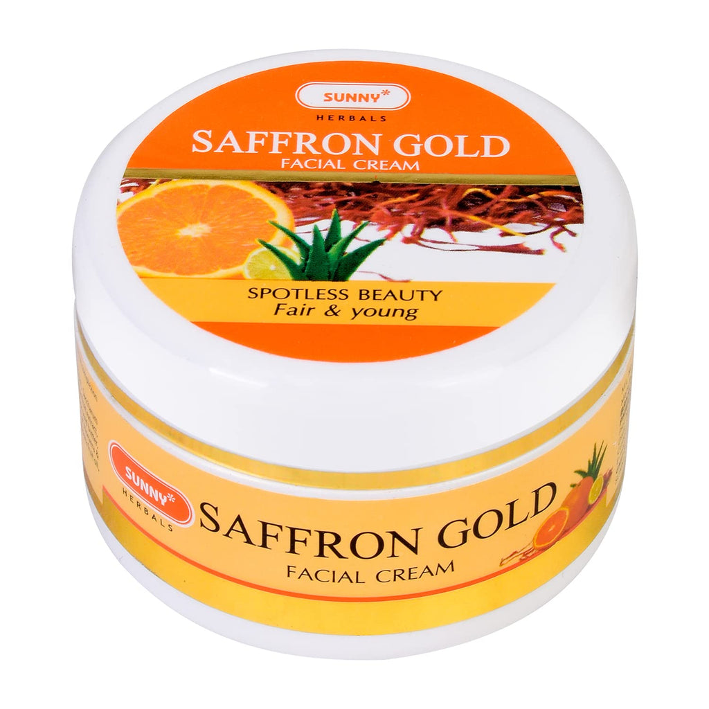 Bakson's Sunny Herbals Saffron Gold Gesichtsbehandlung mit Aloe Vera, Safran und junger Hautcreme 100 g