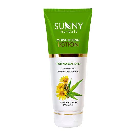 Bakson's Sunny Herbals Feuchtigkeitslotion mit Aloe Vera und Calendula für normale Hautpflegelotion, 100 ml