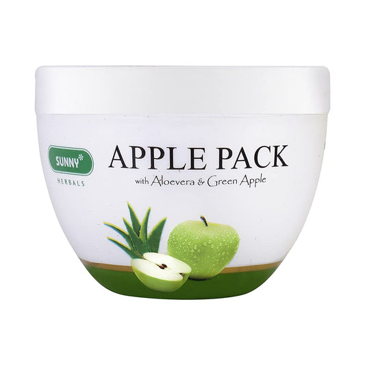 Bakson's Sunny Herbals Apfelpackung mit Aloe Vera, Mandelöl und grünem Apfel für einen gesunden Charme, Hautpflegepastenpackung, 150 g