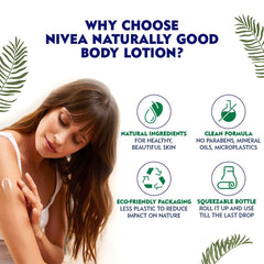 Nivea Naturally Good, Natürliche Hafer-Körperlotion, Für trockene bis sehr trockene Haut, Ohne Parabene, 98 % Inhaltsstoffe natürlichen Ursprungs, 200 ml und 350 ml