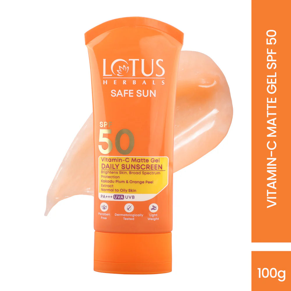 Lotus Herbals Cosmetics Safe Sun Vitamin C Matte GEL Daily Sunscreen SPF 50