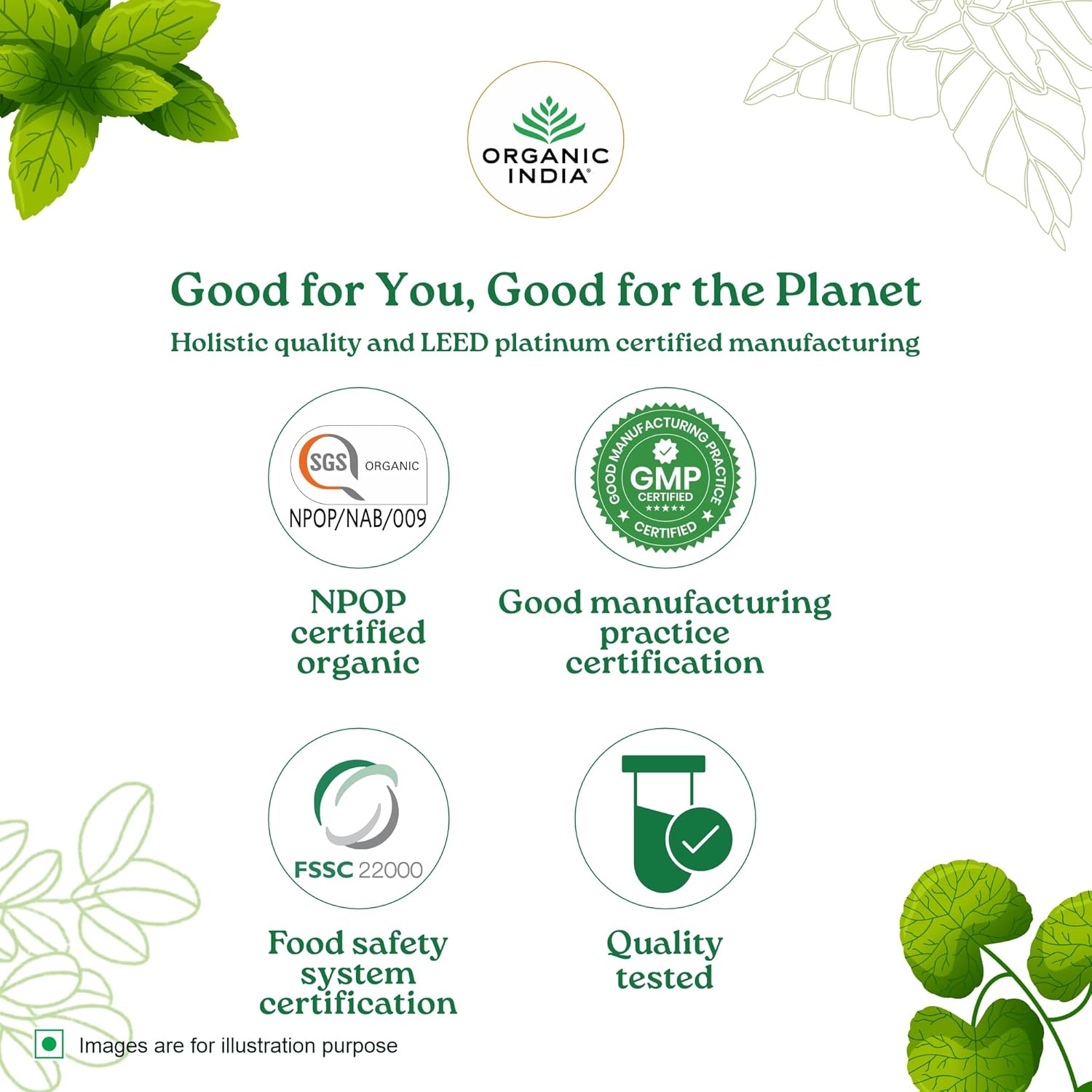 Organic India Tulsi Green Tea Lemon Ginger 25 Infusion Bag,50 Teabag & 100 Tea Bag