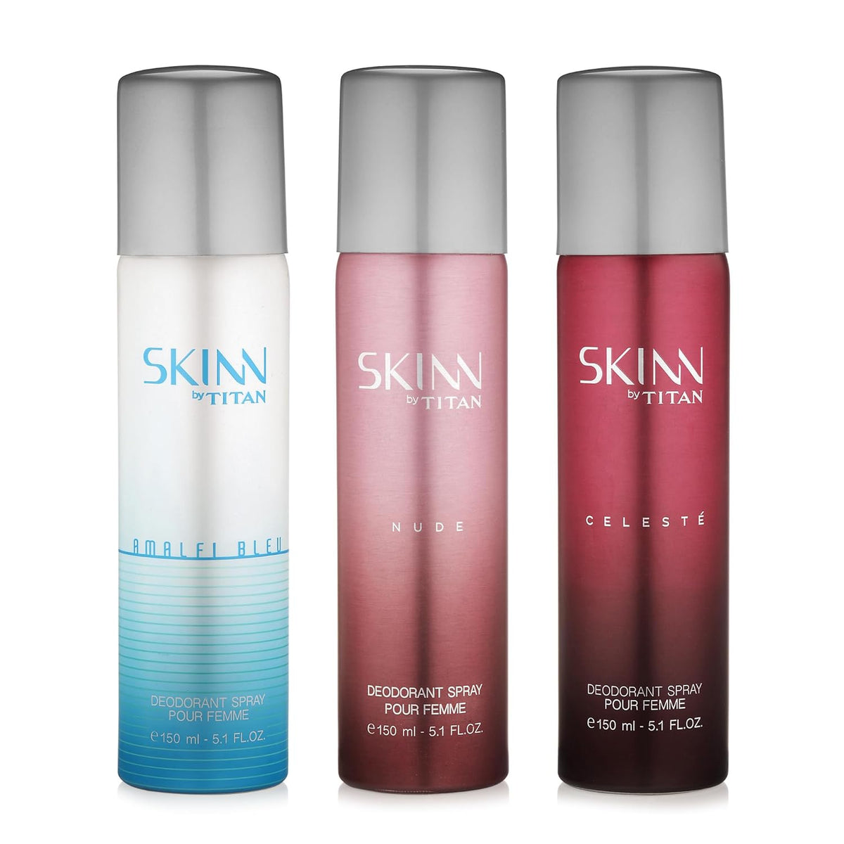 Skinn Deodorant Spray Celeste,Nude & Amalfi Bleu For Women 150ml