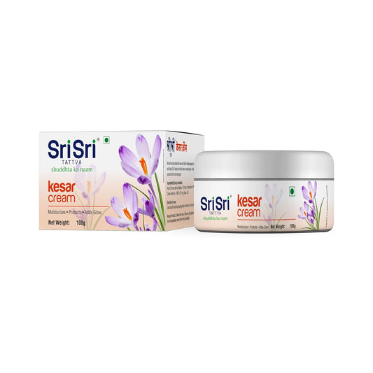 Sri Sri Tattva Ayurvedic Kesar - spendet Feuchtigkeit, schützt und verleiht Glanzcreme, 100 g