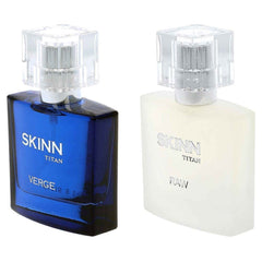 Skinn By Titan Raw And Verge Eau De Perfumes For Men Edp Perfume Spray 25ml X 2 Nos