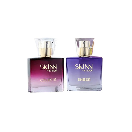 Skinn By Titan Women's Perfume Celeste And Sheer Perfume Spray 25ml (Pack of 2)