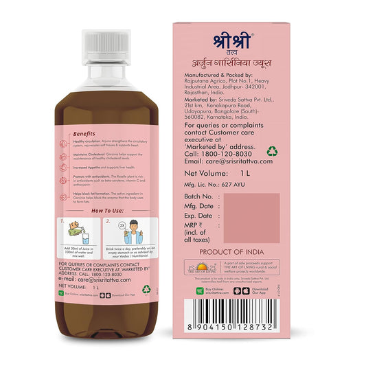 Sri Sri Tattva Ayurvedischer Arjuna Garcinia-Saft 1 Liter