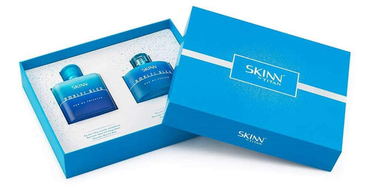 Skinn By Titan Fragrances Pair Amalfi,Blue Eau De Unisex Perfume Spray 90 ml (Pack of 2)