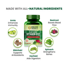 Himalayan Organics Plant Based Vitamin B12 Vegetarian 60 Capsules