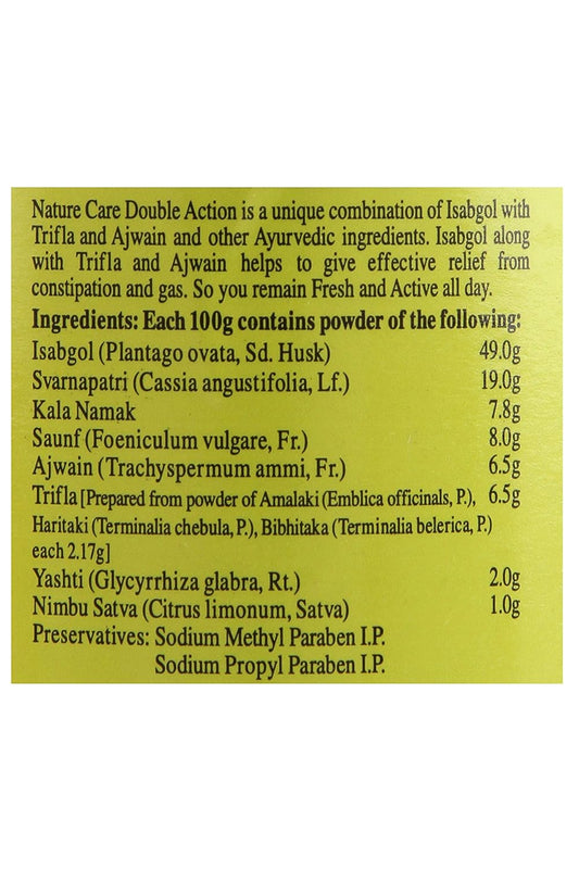 Dabur Nature Carel Double Action Isabgol,Trifala And Ajwain Powder 100g