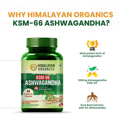 Himalayan Organics Ashwagandha 1000mg Vegetarian Capsules