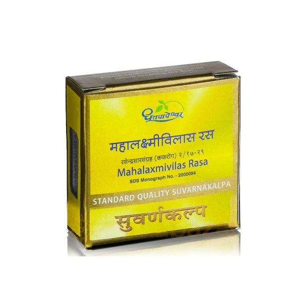 Dhootapapeshwar Ayurvedic Mahalaxmivilas Rasa Standard Quality Suvarnakalpa Tablet