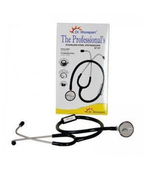 Dr Morepen ST07 Stainless Steel Stethoscope (Black)